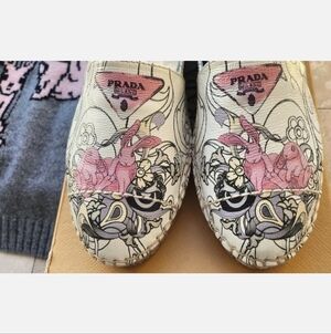Prada Pink Rabbit Leather E spadrilles in size 39/9